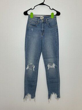Vintage L'Agence High Rise Skinny Distressed Denim Jeans  Women's Size 25
